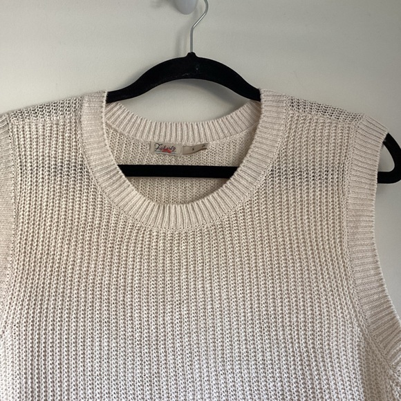 Faherty Miramar Linen Sweater Tank Womens Small Summer Sand - Picture 3 of 12